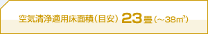 空気清浄適用床面積（目安）